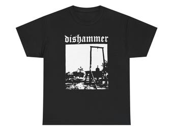 Dishammer D-Beat Punk Shirt, Crust Punk Graphic Tee, Vintage Hardcore Punk T-Shirt, Underground Music Fan Gift, Unisex