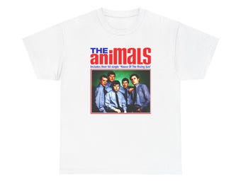 Chemise musique rétro The Animals, t-shirt groupe de rock vintage, t-shirt rock britannique, cadeau pour mélomane
