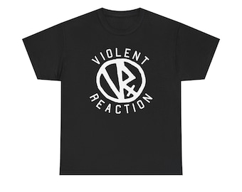 T-shirt Violent Reaction Knights Royaume-Uni, t-shirt graphique punk hardcore vintage, chemise de fan de musique punk street punk Oi