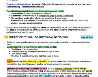 Ethics & Governance Modules 1 - 5 Amy Summaries Package