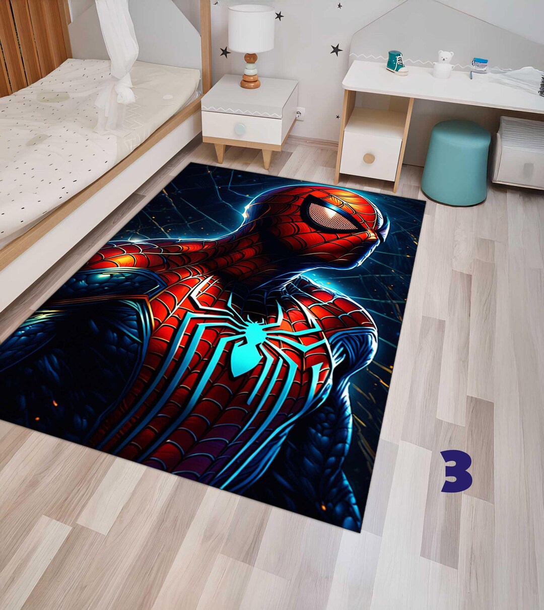 Spiderman Design Rug, Spider Man Rug, Kids Room Decor, Kids Rug - Etsy