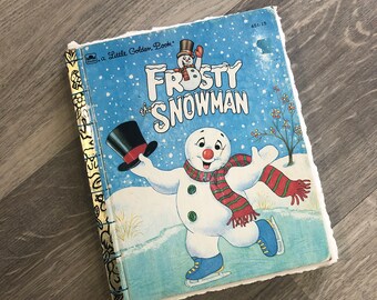 Watercolor Art Journal, Frosty The Snowman, Golden Book Vintage Cover