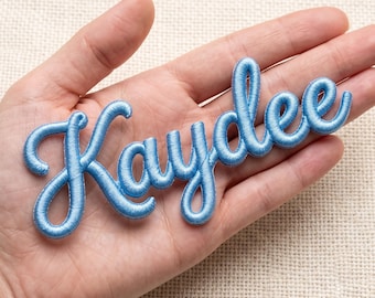 Custom Embroidered Name Iron on Patch, Personalized 3D Embroidered Name, Iron on Patch for Backpacks Hats Jackets