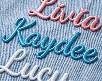 Custom 3D Name Iron On Patch, Embroidered Name Backpack Patches