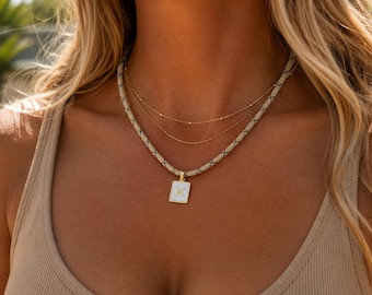 Paracord Zodiac 18k Gold PVD Pendant Charm Necklace