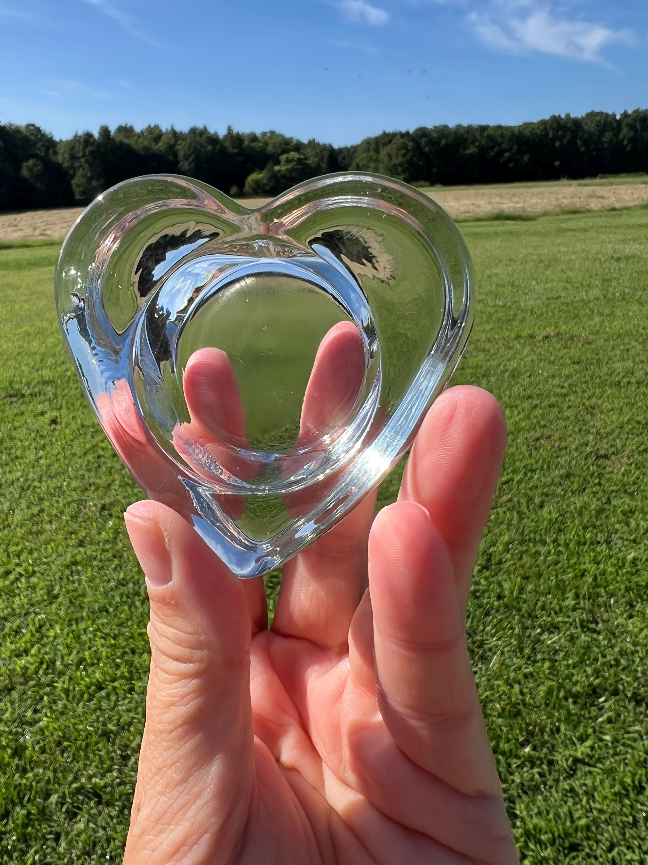 Orrefors Glass Heart - Etsy