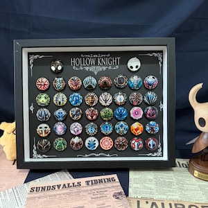 Inramade HK & SS magnetiska berlocker | Bug Knight Metroidvania Gamer Room Decor