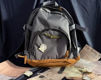 Mochila de lona postapocalíptica hecha a mano / Mochila vintage de supervivencia / Bolsa resistente para accesorios de cosplay / Mochila de viaje desgastada