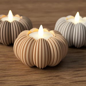 Porta-velas minimalista com textura canelada, design moderno escandinavo, decoração neutra para casa.