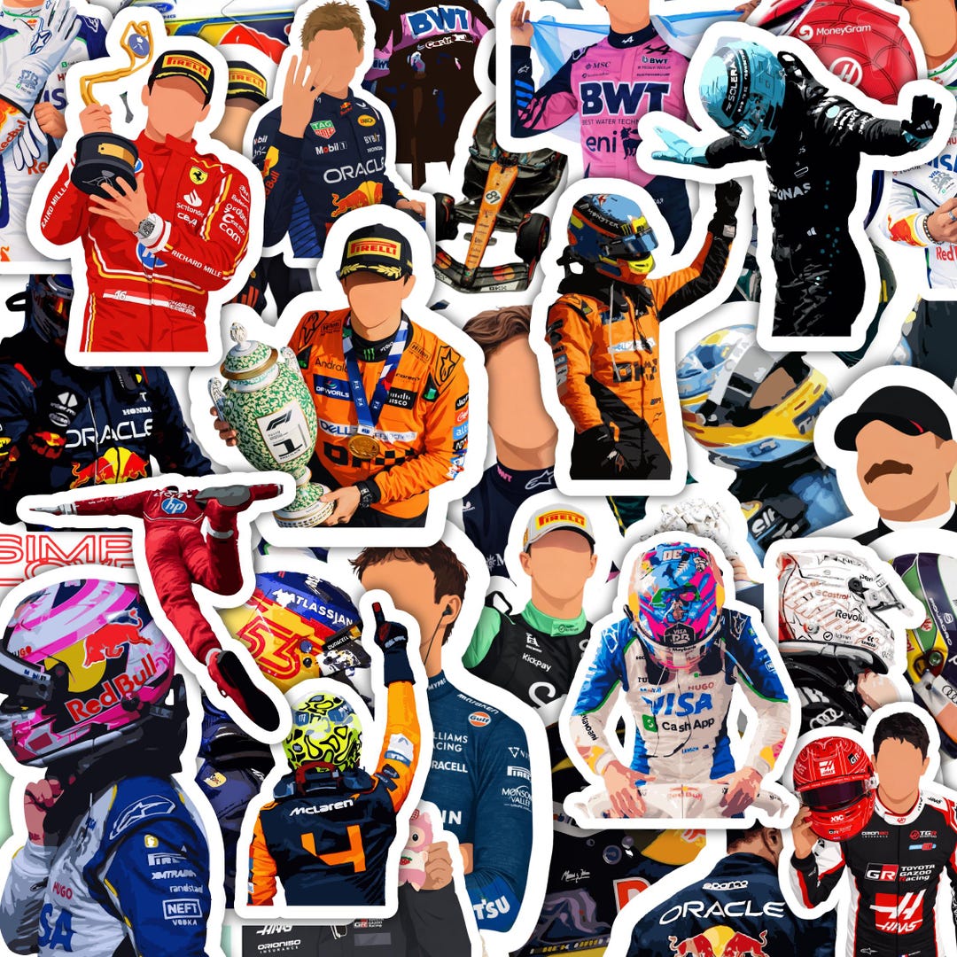 F1 Fan Sticker F1 Sticker Pack Random - Etsy