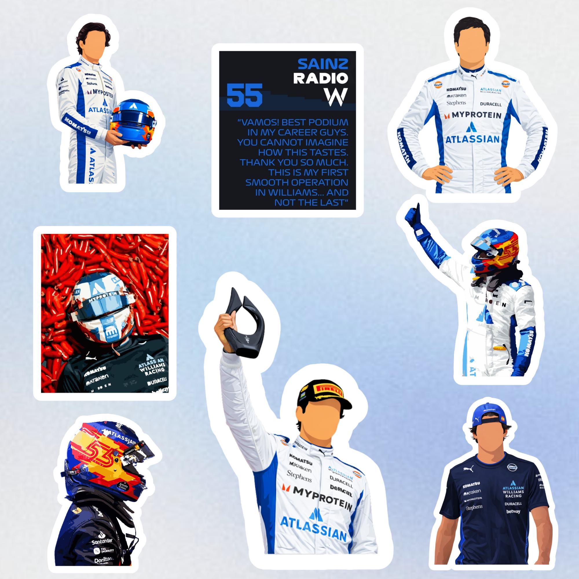 F1 Sticker Pack Random - Etsy