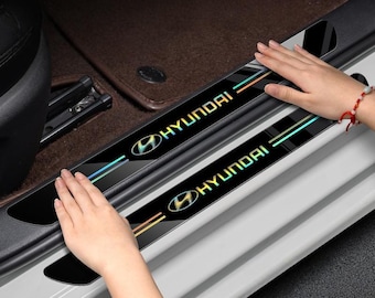 Hyundai Car Colorful Laser Door Sill Strip Anti-Step Protective Sticker
