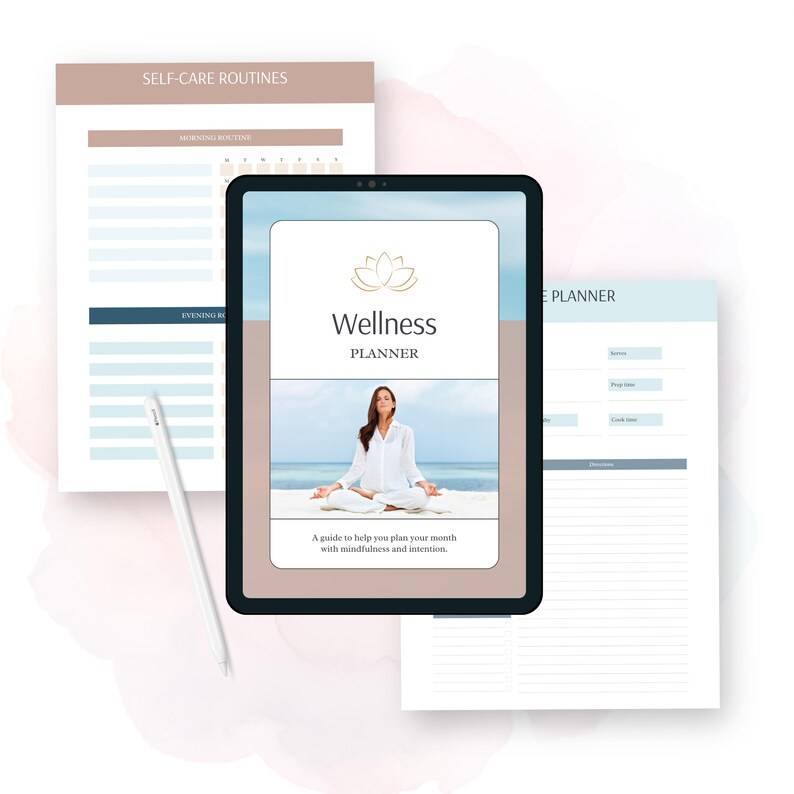 Wellness Planner Printable | Self Care, Fitness & Mental Health Tracker ...