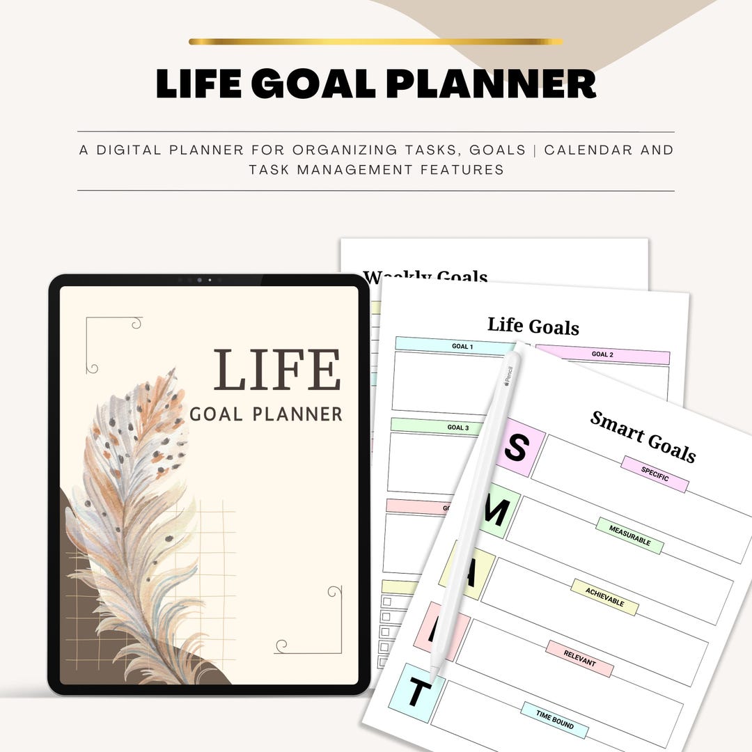 Minimalist Life Goal Planner Printable | Long Term Goal Setting ...