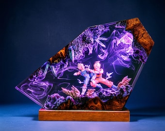 Regalo per la festa del papà, lampada da comodino, lampada da notte fantascientifica, lampada da scrivania geek, lampada da notte dark fantasy, luce da camera da letto geek, lampada regalo geek