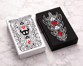 Hollow Knight Inspired Poker Cards - Custom 54-Card Deck with Unique Black & White Designs