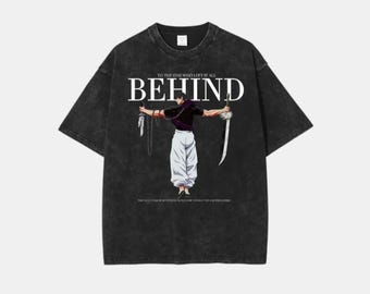 Vintage Wash Cotton Anime T-Shirt