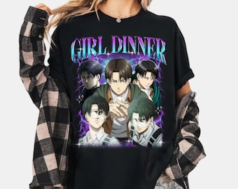 Attack on Titan Levi Ackerman Cotton T-Shirt, Anime Manga Graphic Top