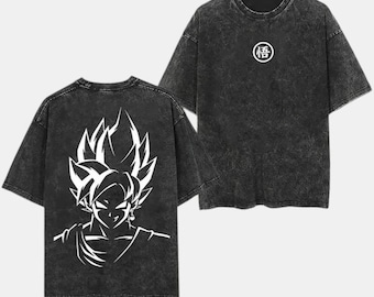 Y2K Anime Graphic T Shirt, Oversized Washed Cotton Streetwear Top