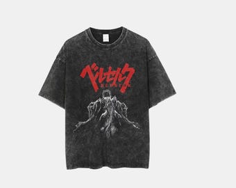 Berserk T-shirt - Retro Men’s Anime Graphic T-Shirt - Short Sleeve Cotton Top