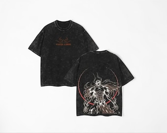 Washed Graphic Tee - Retro Character Streetwear, Oversized Cotton Y2K Unisex T-Shirt