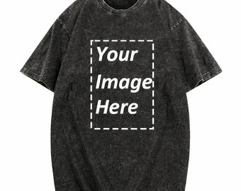 Custom Washed Cotton Oversized T-Shirt, Relaxed Streetwear Style