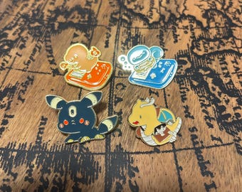 Cute Pokemon Enamel Pin Set - Charmander, Umbreon, Dragonite & Squirtle  Gaming Pins - Hard Enamel Lapel Pins - Gamer Gift Accessories