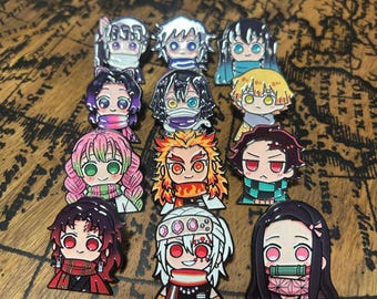 Demon Slayer Pin Collection Pins, Bag Accessories Clothing tote bags hats awesome DBZ Tanjiro Kyojuro gift anime cute