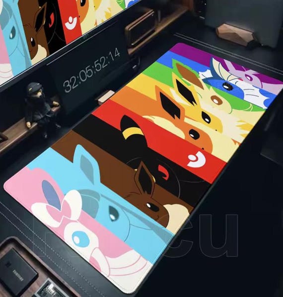 Eevee eeveelution mouse pad game pad for computer laptop gaming decor great gift