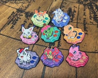 Digimon Enamel Pins – Digimon Collectible Pokémon Inspired Pin Set