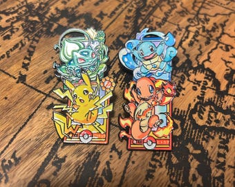 Starter Pokemon Pins - Very Cute Set of 4 Lapel Enamel Pins