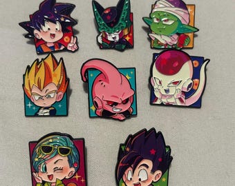 Dragon Ball Z Enamel Pin Collection Pins, Bag Accessories Clothing tote bags hats awesome DBZ Goku Picolo gift anime cute