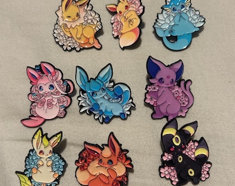 Very Cute Pokemon Pin Collection, Pokemon Fan Gift - Eevee Eeveelution Hat Pins, Bag Accessories
