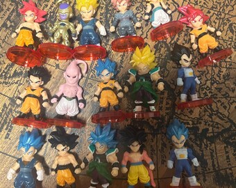 Dragon Ball Z Mini Figure Lot - Anime Collectible Set - Goku Vegeta Broly Majin Buu Frieza - Manga Shelf Decor - Gift for Anime Fans DBZ
