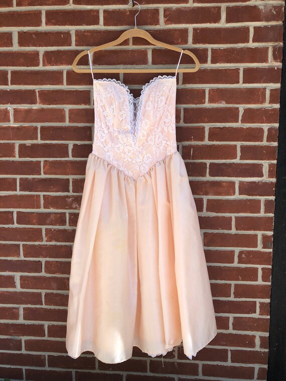 Vintage 80s Gunne Sax Pink Prom Dress