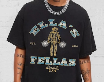 Ellas Fellas T-shirt, Western Cowboy Graphic Tee, Vintage Rodeo T-shirt, Country Concert Outfit Rustik Americana T-shirt Unisex Cowboy T-shirt Gåva