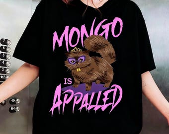 Mongo är förskräckt kattskjorta, rolig sassy katt-t-shirt, söt attitydkattungegrafik, Dungeon Crawler Carl-t-shirt, fantasybokläsare-älskare-t-shirt