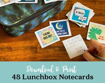 Printable Lunchbox Notes | 48 Motivational Cards (PDF Download)