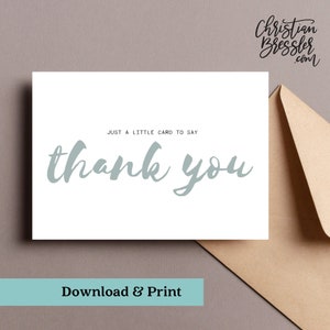 Just a Little Thank You Karte PRINTABLE | Digitale Karte Instant Download
