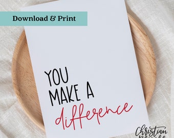 Teacher Appreciation card PRINTABLE | Digital Thank You Card for Teacher Coworker Friend Instant Download