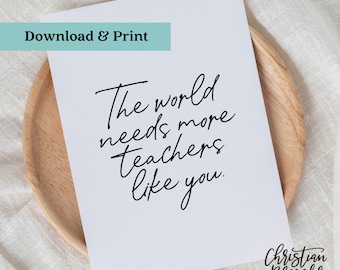 Teacher Appreciation card PRINTABLE | Digital Thank You Card for Teacher Instant Download