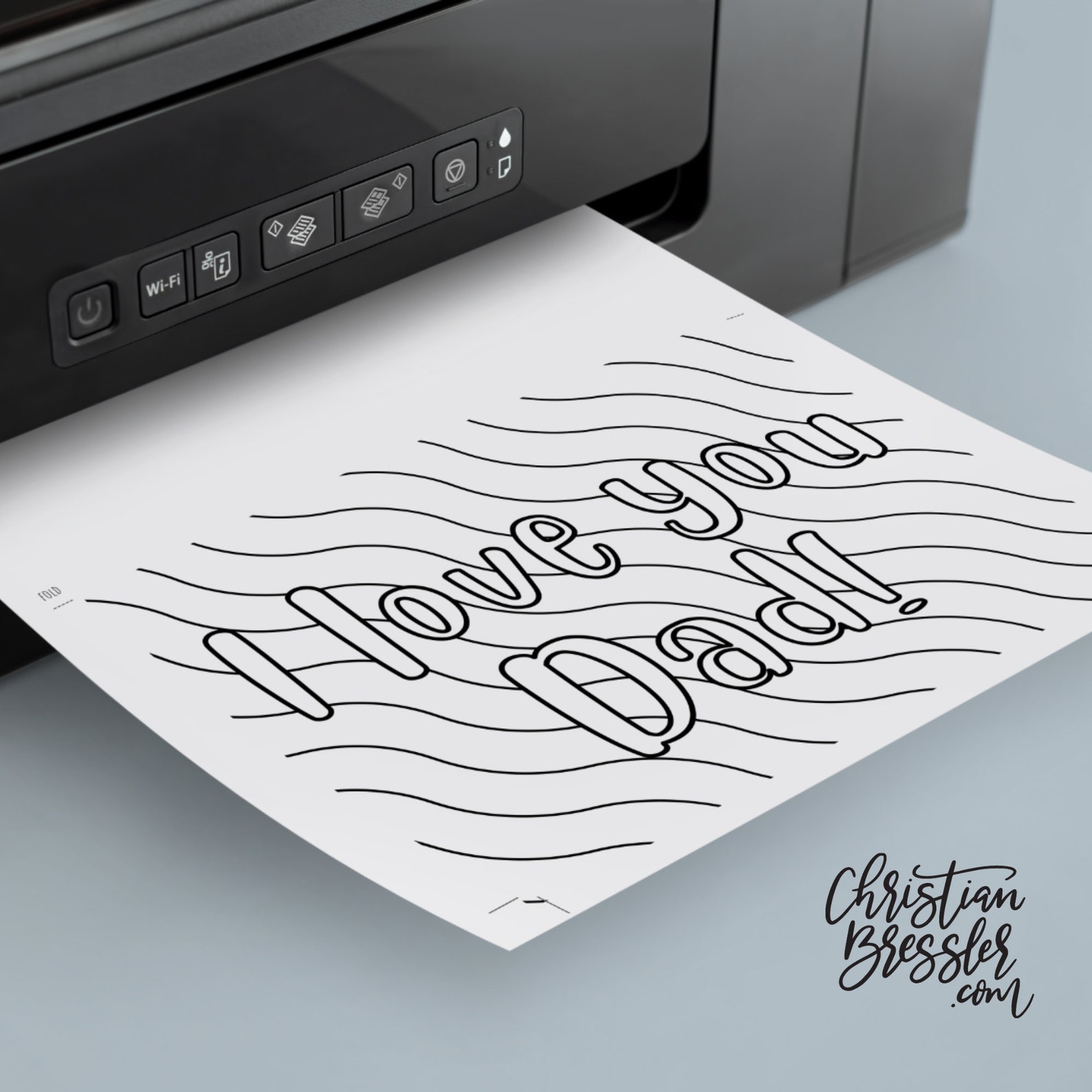 Father's Day Coloring Page Card PRINTABLE | Digital Card for Dad Instant Download - Etsy