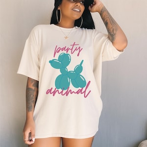 Party Animal T-shirt, Balloon Animal Shirt, Birthday T-Shirt, Summer T-Shirt, Gift for Friend, Comfort Colors, Party T-Shirt, Dog T-Shirt