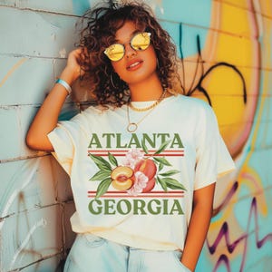 Atlanta Georgia t-shirt, Peach t-shirt, cute fruit t-shirt, Georgia state t-shirt, Georgia peaches t-shirt, Farmers market t-shirt, Farm tee