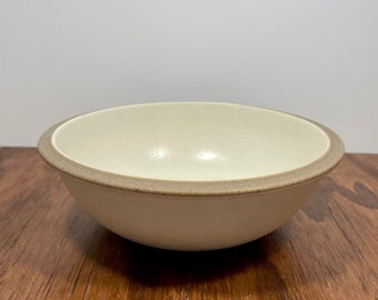 Dansk Santiago Coupe Soup Bowl 6 Cereal Bowl Heavy Beige and Tan Stoneware Danish Modern