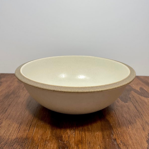 Dansk Santiago Coupe Soup Bowl 6 3/4" Inch Cereal Bowl Heavy Beige and Tan Stoneware Danish Modern