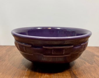 Longaberger Woven Traditions Aubergine Allzweckschale EINE SCHÜSSEL Keramik