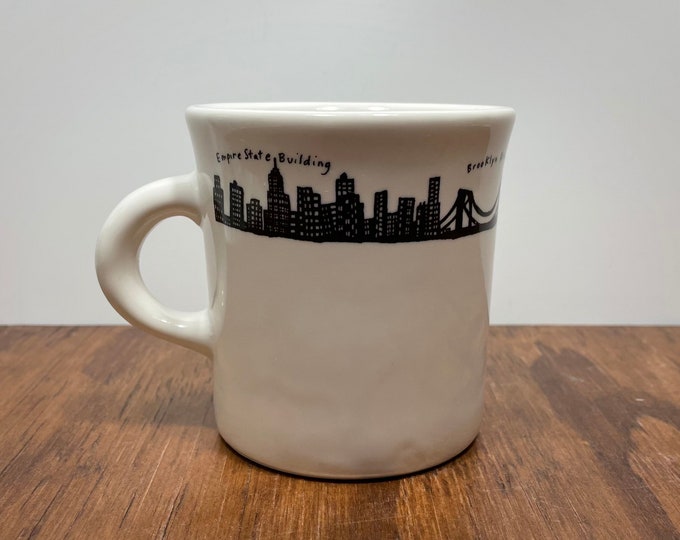 Vintage Fishs Eddy New York City Skyline Mug, Diner Style, Restaurant