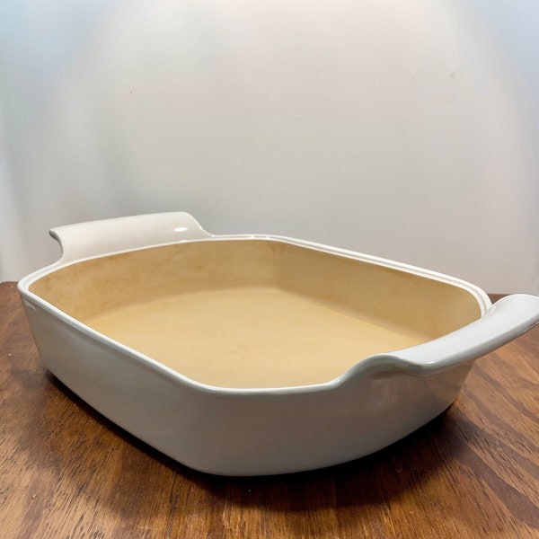 The Pampered Chef Extra Large Rectangular Baking Dish with Handles 5151 Lasagna Pan Roasting Pan Stoneware 14.5 Cups