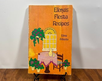 Elenas Fiesta Rezepte von Elena Zelayeta Mexikanische Kochbuch Taschenbuch 1975 Neunte Druck LESEN ZUSTAND NOTIZEN